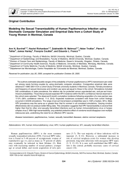 Modeling the Sexual Transmissibility of Human Papillomavirus