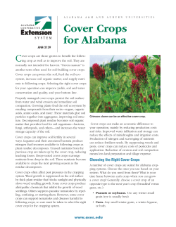 Cover Crops for Alabama - Alabama Cooperative Extension System