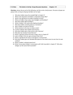 The Catcher in the Rye Group DQs Chapters 5