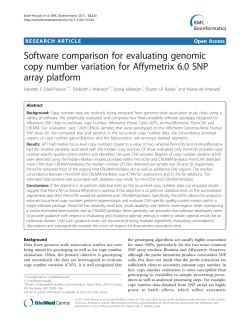 Software comparison for evaluating genomic copy number variation