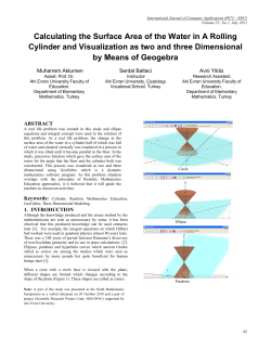 Calculating the Surface Area of the Water in A Rolling Cylinder and