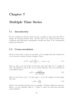 Chapter 7 Multiple Time Series