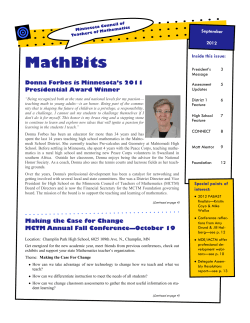 MathBits - Minnesota Council of Teachers of Mathematics