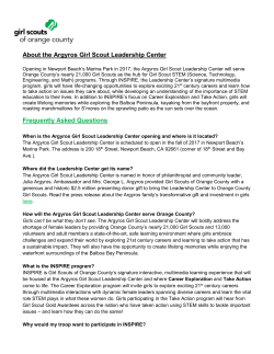 Argyros Girl Scout Leadership Center FAQ