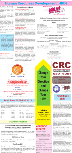 JobLink Career Center - McDowell Technical Community College