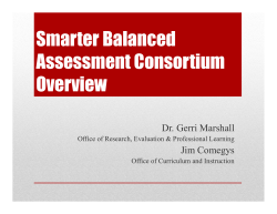 Introduction to Smarter Balanced Assessment