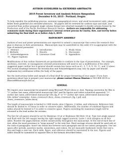 author guidelines - Forest Inventory and Analysis National Program