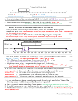 Study Guide KEY for Unit 5