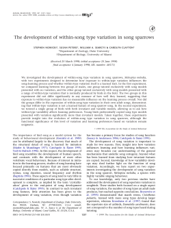 The development of within-song type variation in