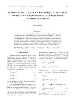 numerical solution of backward heat conduction problems by a high