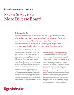 Seven Steps to a More Diverse Board