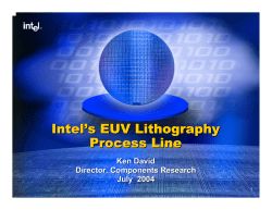 Intel`s EUV Announcement