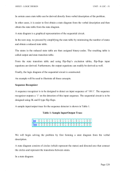 In certain cases state table can be derived directly from verbal