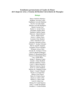 Estudiantes pertenecientes al Cuadro de Honor del Colegio