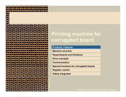 Printing machine for corrugated board
