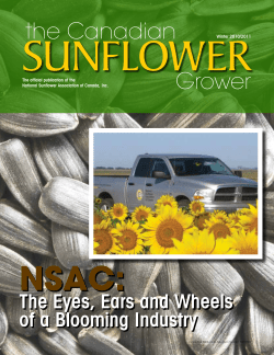 the Canadian Grower - National Sunflower Association of Canada