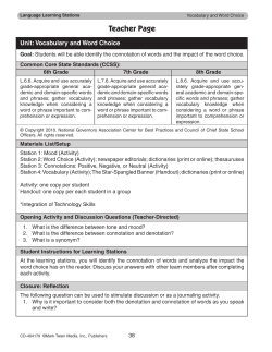 Teacher Page