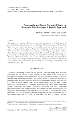 Personality and social network effects on romantic relationships: a