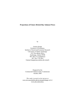 Projections of Future Bristol Bay Salmon Prices