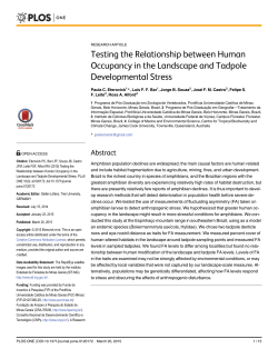 Testing the Relationship between Human Occupancy in the