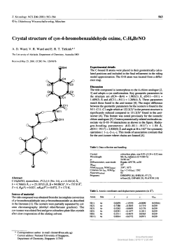 Crystal structure of syn-4-bromobenzaldehyde oxime