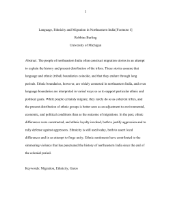 Language, Ethnicity and Identity in Northeasern India