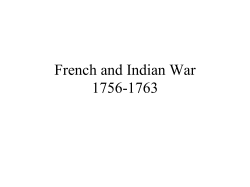 French and Indian War 1756-1763