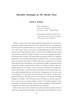 Narrative Strategies in The Marble Faun