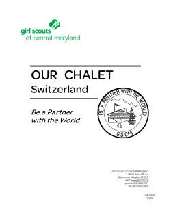 Our Chalet Switzerland - Girl Scouts of Central Maryland