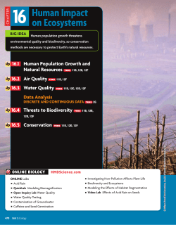 Chapter 16: Human Impact on Ecosystems