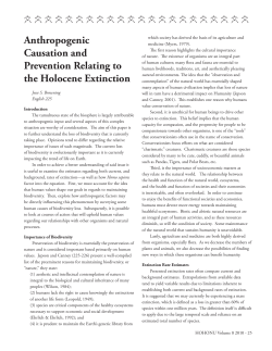Anthropogenic Causation and Prevention Relating to the Holcene