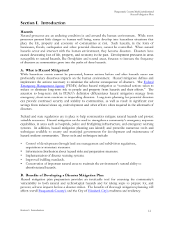 Pasquotank County Multi-Jurisdictional Hazard Mitigation Plan