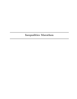 Inequalities Marathon