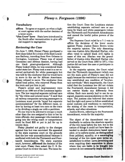 Plessy v. Ferguson (1896)
