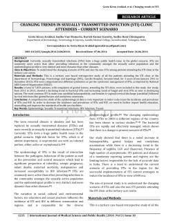 changing trends in sexually transmitted infection (sti)