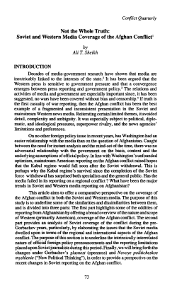 Not the Whole Truth: Soviet and Western Media Coverage of the