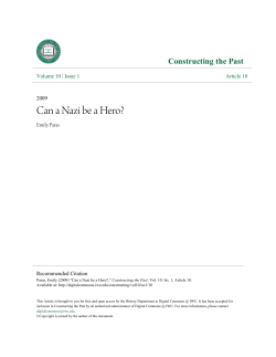 Can a Nazi be a Hero? - Digital Commons @ IWU