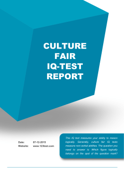 culture fair iq-test report