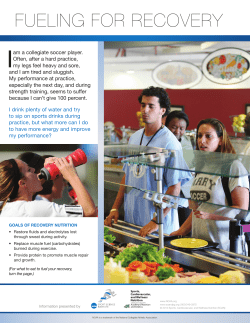 fueling for recovery