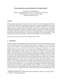 Structuring Meta-search Research by Design Patterns