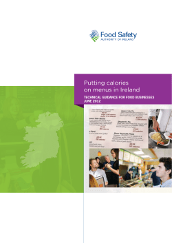 Putting Calories on Menus in Ireland