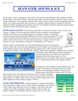 Seawater, Sound and Ice