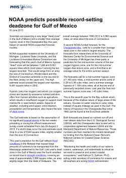 NOAA predicts possible record-setting deadzone for Gulf of Mexico