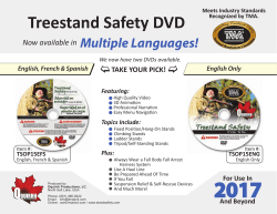 the DVD Brochure - Treestand Safety DVD for TMA