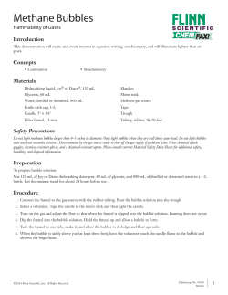 Methane Bubbles - Flinn Scientific