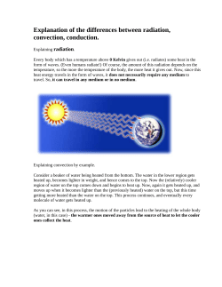 Explanation of the differences between radiation, convection