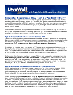 Respirator Regulations: How Much Do You Really Know?