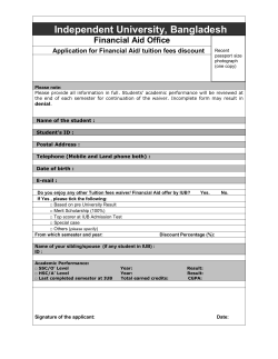 Financial Aid Form