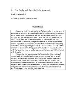 Grade 11 - Joy Luck Club