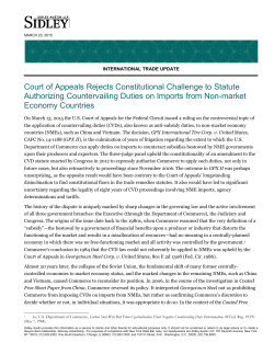 International Trade Update